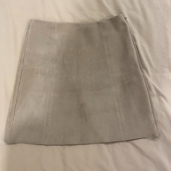 Babaton Hopper Skirt: Suede Mini Skirt - Picture 2 of 4